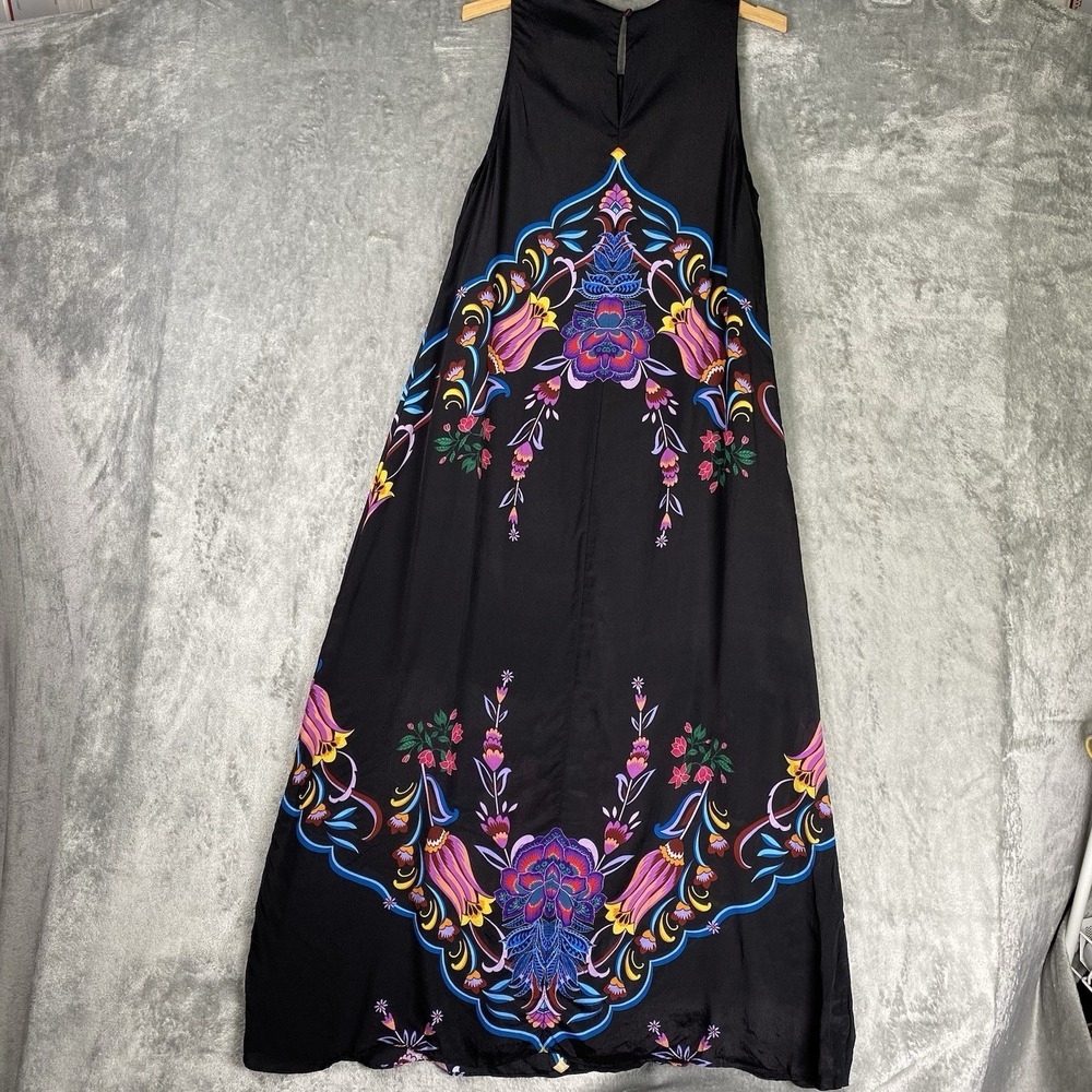 Johnny Was Jade Dress Womens Sz S Tatianna Maxi Etta's Garden Silk Floral Slip - Picture 8 of 13